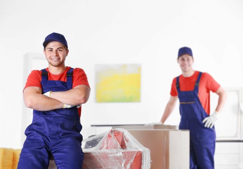 Removal team planning a flat move in Notting Hill