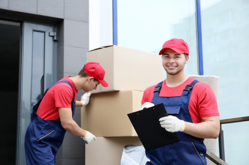 Local removals team handling a move on a Notting Hill street