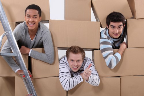 Packing boxes and protective materials for a Notting Hill home move